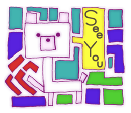 Animal tile (English ver.) sticker #448686