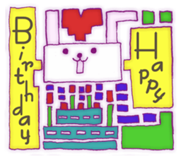 Animal tile (English ver.) sticker #448687