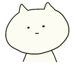 White cat sticker #449889