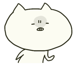 White cat sticker #449890