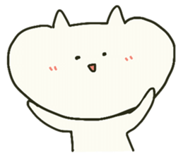 White cat sticker #449891