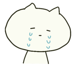 White cat sticker #449892