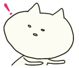 White cat sticker #449893
