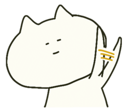 White cat sticker #449895