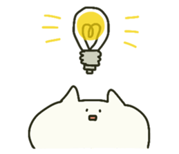 White cat sticker #449896