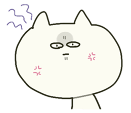 White cat sticker #449897