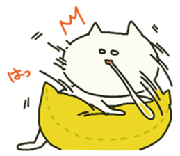 White cat sticker #449898