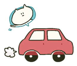 White cat sticker #449905