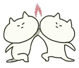 White cat sticker #449911