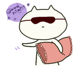 White cat sticker #449912