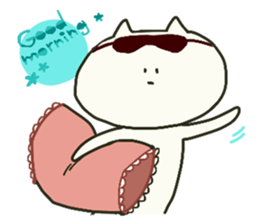 White cat sticker #449913