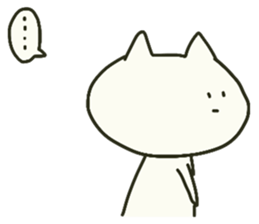 White cat sticker #449914