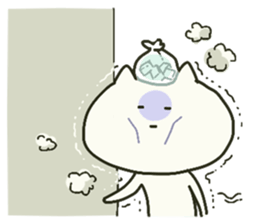 White cat sticker #449918