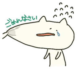 White cat sticker #449922