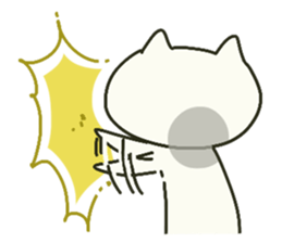 White cat sticker #449924
