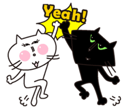 Twinky and black cat MOMO (English ver.) sticker #453208