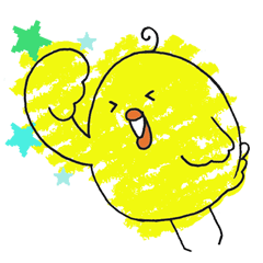 Yellow bird of the happiness
