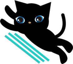 Kuro of the stray cat and Piyo sticker #454722