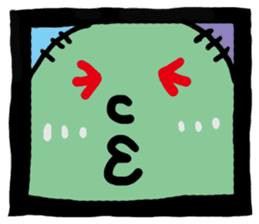 ZOMBIE Square Face sticker #455430