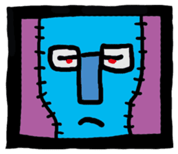 ZOMBIE Square Face sticker #455431