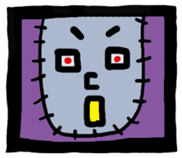 ZOMBIE Square Face sticker #455432
