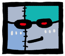 ZOMBIE Square Face sticker #455437