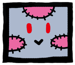 ZOMBIE Square Face sticker #455438