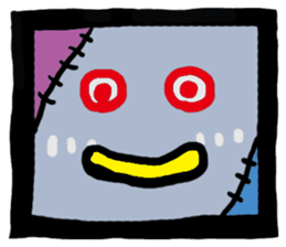 ZOMBIE Square Face sticker #455440