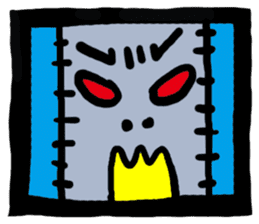 ZOMBIE Square Face sticker #455444