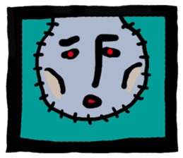 ZOMBIE Square Face sticker #455453