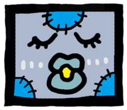 ZOMBIE Square Face sticker #455454