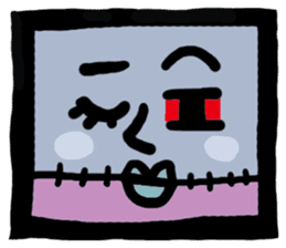 ZOMBIE Square Face sticker #455455