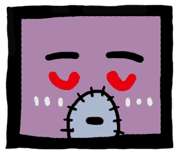 ZOMBIE Square Face sticker #455456