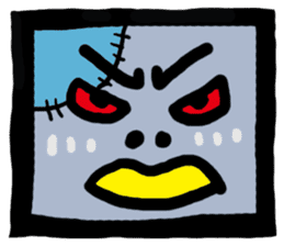 ZOMBIE Square Face sticker #455457