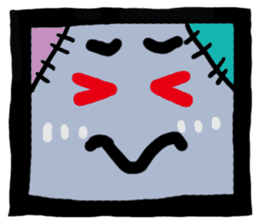 ZOMBIE Square Face sticker #455460