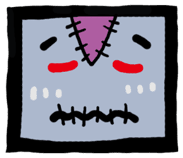 ZOMBIE Square Face sticker #455461