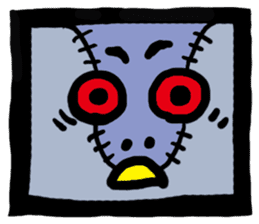 ZOMBIE Square Face sticker #455462