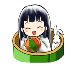 Moon Princess and a rabbit For English sticker #456576