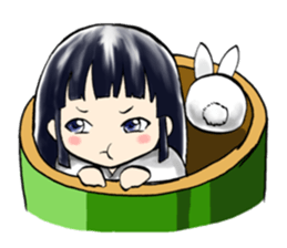 Moon Princess and a rabbit For English sticker #456578