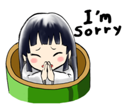 Moon Princess and a rabbit For English sticker #456580