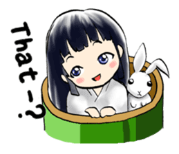 Moon Princess and a rabbit For English sticker #456585