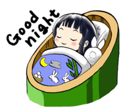 Moon Princess and a rabbit For English sticker #456595