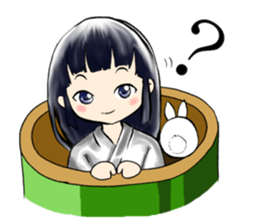 Moon Princess and a rabbit For English sticker #456606