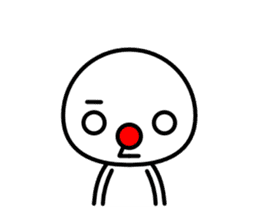 Red nose and one eyebrow sticker #458175