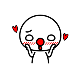 Red nose and one eyebrow sticker #458176