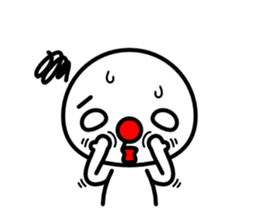 Red nose and one eyebrow sticker #458179