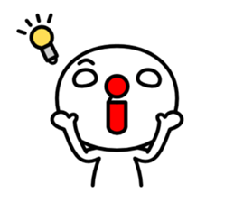 Red nose and one eyebrow sticker #458181