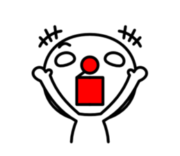 Red nose and one eyebrow sticker #458182