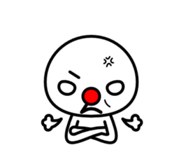 Red nose and one eyebrow sticker #458183