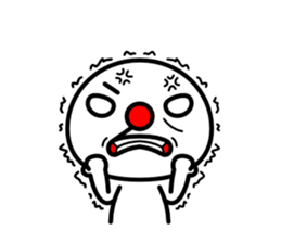 Red nose and one eyebrow sticker #458184